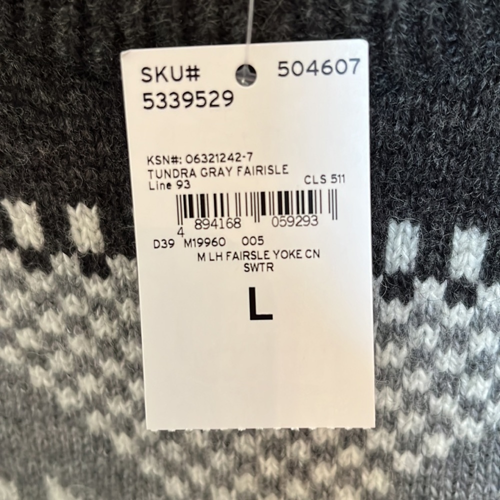 NWT Lands’ End Tundra Fairisle Sweater - Picture 3 of 5